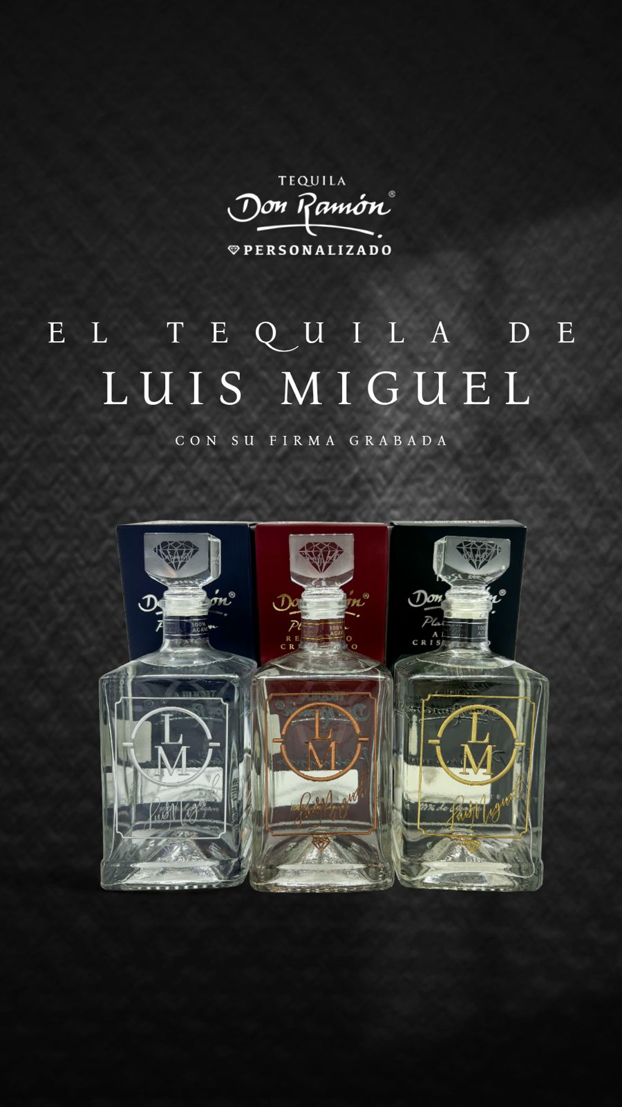 Tequila Casa Don Ramón personalizado grabado con nombre